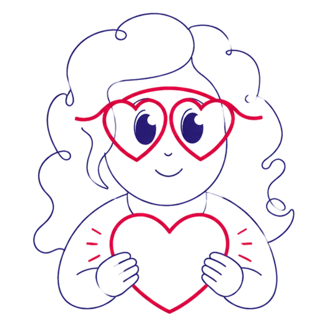 Pupilota sosteniendo un corazón como símbolo de la misión de Qué Pupilas